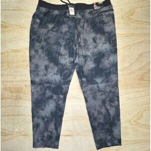 NEW Under Armour Mens Elite Tapered Print Fitted Pants Black Gray 3XL